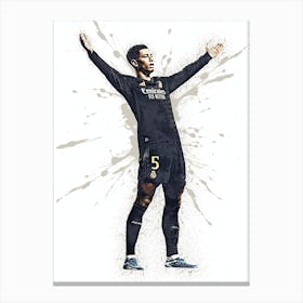 Jude Bellingham Real Madrid Black Canvas Print