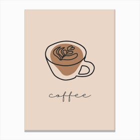 Coffee Illustration Canvas Print