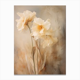 Boho Dried Flowers Daffodil 1 Canvas Print
