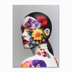 "Beautiful Floral Face Paint Artwork" Canvas Print