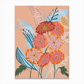 Modern Flower Bouquet Canvas Print