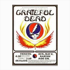 Grateful Dead Steal Your Face Vinyl 2 Lp 1976 Usa Canvas Print