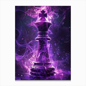 Purple Chess Piece Canvas Print