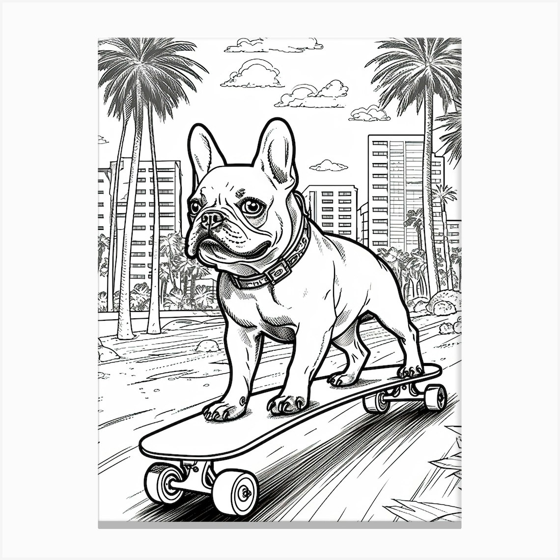 Skateboard Frenchie Sketchbook: Funny Skateboarding French Bulldog 8x10 120  Page Childrens Drawing Book Dog Riding Skateboard Kids Novelty Gift Sketch  a book by Dream Journals