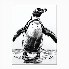 Emperor Penguin Waddling 2 Canvas Print