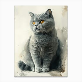 British Shorthair Cat Stampe su tela