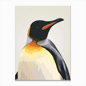 King Penguin Ross Island Minimalist Illustration 1 Canvas Print