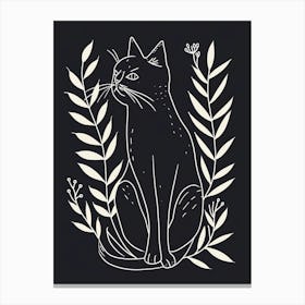 Somali Cat Minimalist Illustration 1 Canvas Print