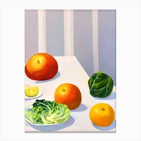 Escarole 2 Tablescape vegetable Canvas Print