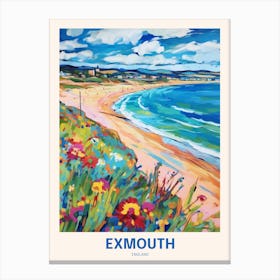 Exmouth England 6 Uk Travel Poster Canvas Print