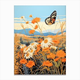 Butterfly With Orange Wild  Canvas Print