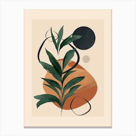Tropical Leaf Abstract Art 39 Canvas Print
