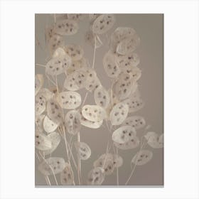 Cream Grey Confetti Plant Canvas Print
