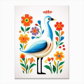Scandinavian Bird Illustration Goose 5 Canvas Print