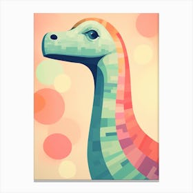 Colourful Dinosaur Brachiosaurus 1 Canvas Print