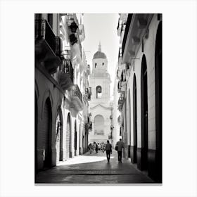 Cadiz, Spain, Black And White Analogue Photography 7 Canvas Print