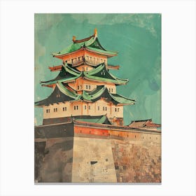 Nagoya Castle Mid Century Modern 3 Canvas Print
