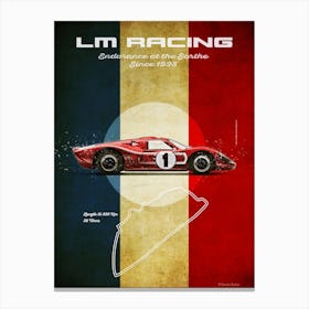 Lm Racing Ford GT40 No. 1 Canvas Print