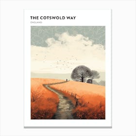 The Cotswold Way England 5 Hiking Trail Landscape Poster Canvas Print