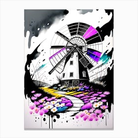 Windmill Painting 2 Canvas Print