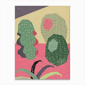 Geometrical Abstract Cactus 1 Canvas Print