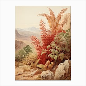 Japanese Painted Fern Victorian Style 2 Canvas Print