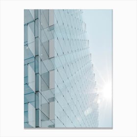 Glass Building In The Sun Canvas Print