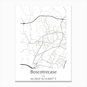 Boscotrecase,Italy Minimalist Map Canvas Print