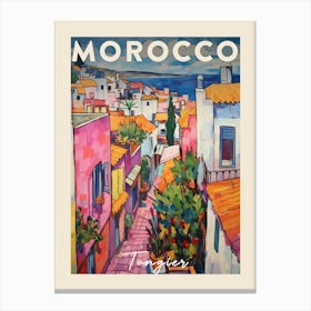 Tangier Morocco 6 Fauvist Painting Travel Poster Canvas Print