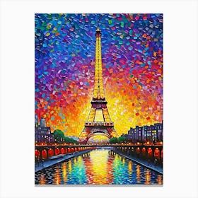 Eiffel Tower At Sunset Canvas Print