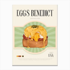Retro Eggs Benedict Canvas Print