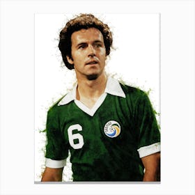 Franz Beckenbauer Watercolor Canvas Print