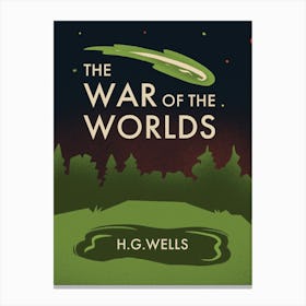Book Cover - War Of The Worlds by H G Wells Canvas Print