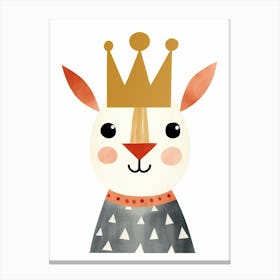 Little Rabbit 2 Wearing A Crown Canvas Print