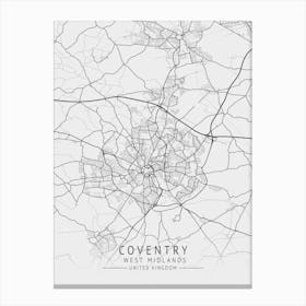 Coventry City Map Canvas Print