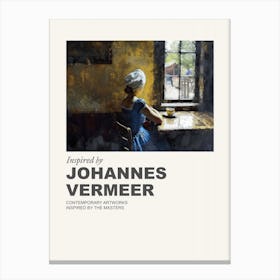 Museum Poster Inspired By Johannes Vermeer 4 Canvas Print