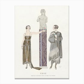 Eros Robe et manteau pour le soir, de Worth (1924), George Barbier Canvas Print