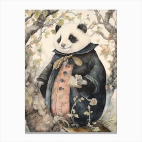 Storybook Animal Watercolour Panda 1 Canvas Print
