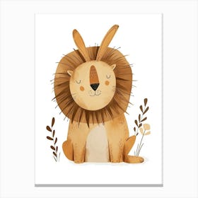 Lionhead Rabbit Kids Illustration 1 Canvas Print