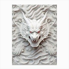 3d Dragon Head Canvas Print