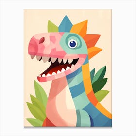 Colourful Dinosaur Heterodontosaurus 2 Canvas Print