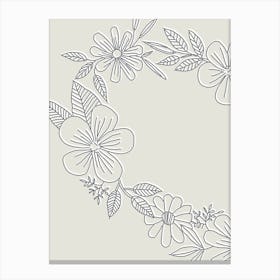 Flower Outlines Canvas Print