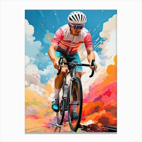 Of A Cyclist sport Canvas Print