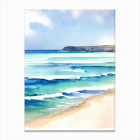 Bateau Bay Beach 2, Australia Watercolour Canvas Print