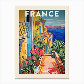 Nice France 4 Fauvist Painting Travel Poster Canvas Print