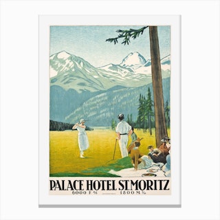 Palace Hotel At St Moritz Canvas Print