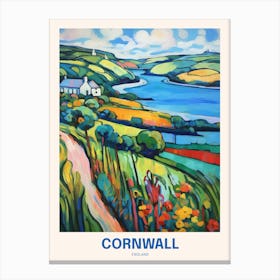 Cornwall England 3 Uk Travel Poster Canvas Print