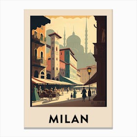 Milan Vintage Travel Poster Canvas Print