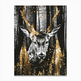 Deer In The Woods 19 Canvas Print