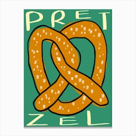 Pretzel Green Canvas Print